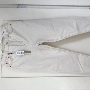 White High Waisted Mom Jeans